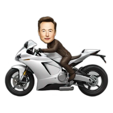 Elon musk sur moto sticker