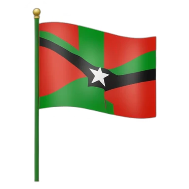 Flag red black green martinique sticker