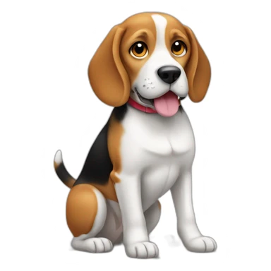 Beagle sur ses pattes avant sticker
