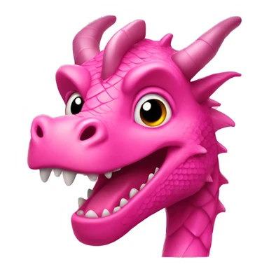Pink dragon with bang sticker