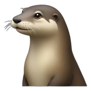 Une loutre sur un cheval sticker