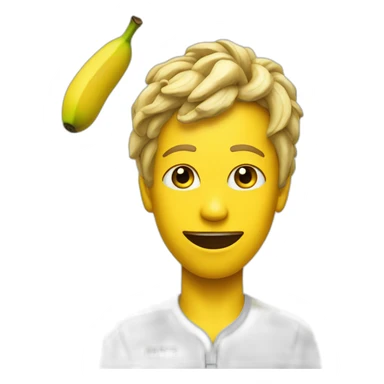 Humanlike Banana in a tennis uniform sticker