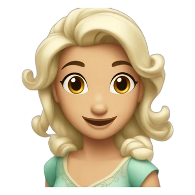 Jasmine Disney happy smile sticker