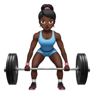 Deadlift woman black sticker