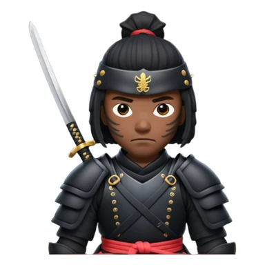 black samurai sticker