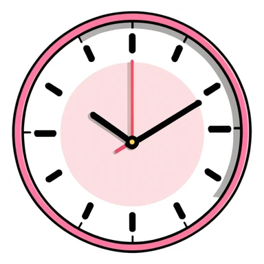 pink stripe clock sticker