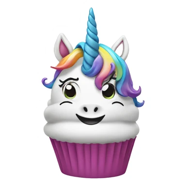 Unicorn cupcake  sticker