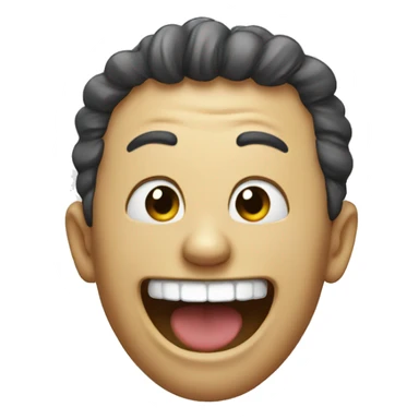 A face laughing hard sticker