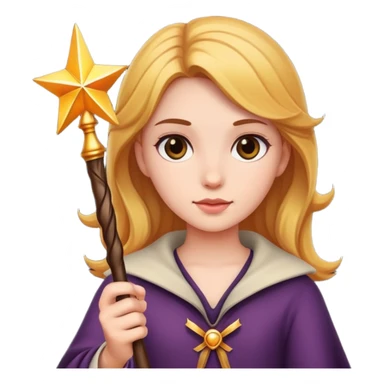 A girl holding a wand  sticker