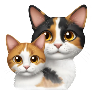 Two calico cats sticker