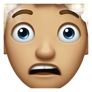 Shocked emoji with tears sticker