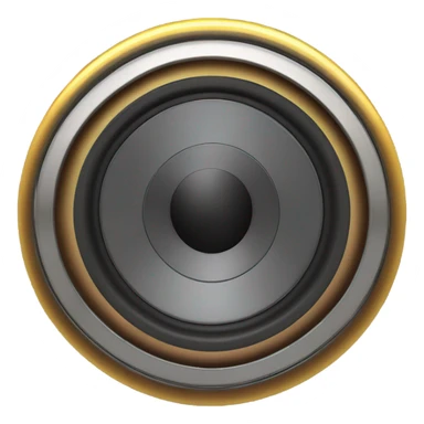 A speaker playing a song with a strong base sticker