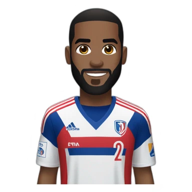 Alexandre lacazette wearing the olympique lyonnais jersey sticker