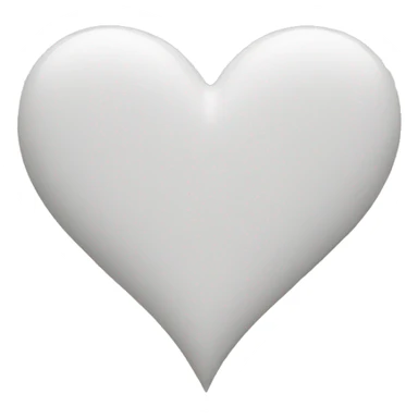White heart  sticker