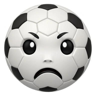 Unamused soccer ball face  sticker