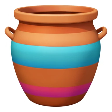 Painted Clay Pot sticker