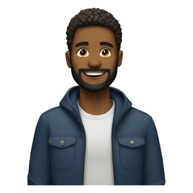 young man with beard on top of a mountain sticker