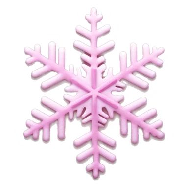 pink snowflake  sticker