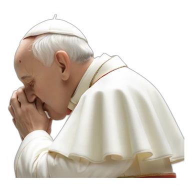 the pope innocently snorting lines sticker