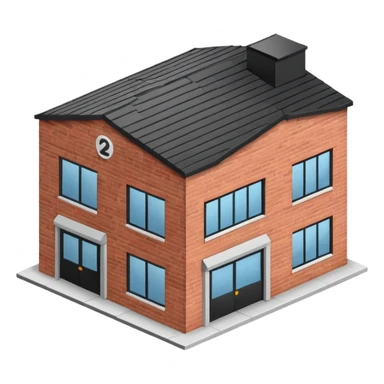 a 2d warehouse in black and white for a report from the outside. It should be the size of an emoji sticker