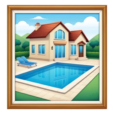 Haus mit Pool  sticker