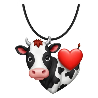 i need combination of this two emojis for making a neckless ❤️🐮  sticker