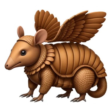 winged armadillo sticker