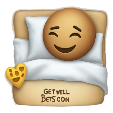 Get well soon greeting card sticker