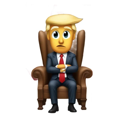 Donald trump riding a rocket sticker