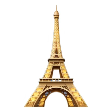 Eiffel Tower with sparkling lights and stars in the night sky sticker