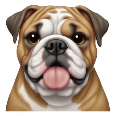 English bulldog with plaid bandana sticker
