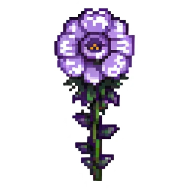 gothic flower, black and deep purple petals, cute and chibi, small size, simple details sticker