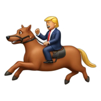 trump-riding-sausage sticker