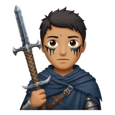 Man holding big DARK souls sword sticker