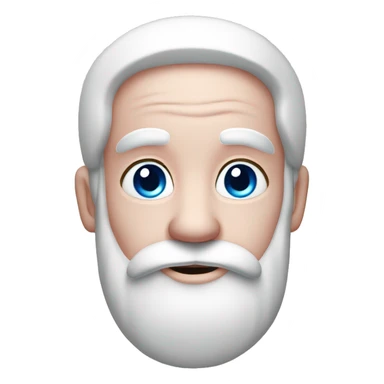 Light Pink Santa with blue eyes sticker