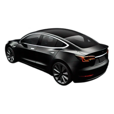 modified black 2023 Tesla Model 3 sticker