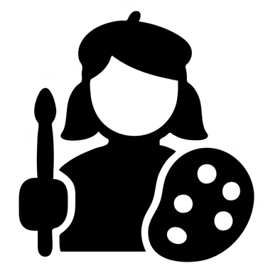 female painter sticker