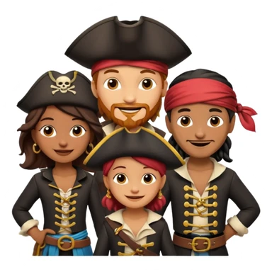 Creates a emoji for pirates family as a tag sticker