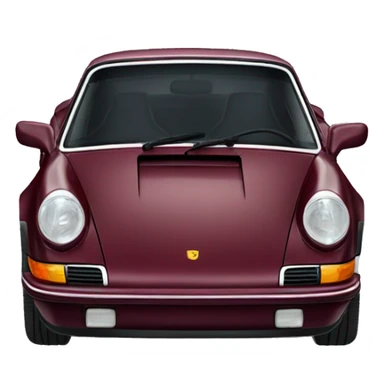 Burgundy Porsche 911 sticker