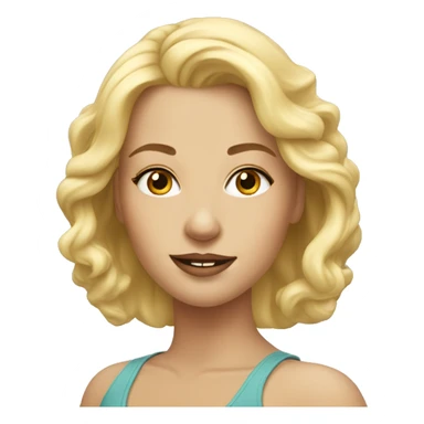 blonde beauty portrait sticker