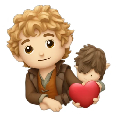 lovely bilbo baggins and a heart sticker