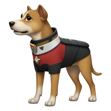 Captain Kirk as a dog sticker