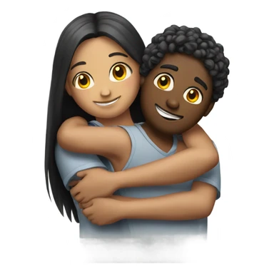Best friends hugging sticker
