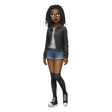 rad girl in thighhighs sticker