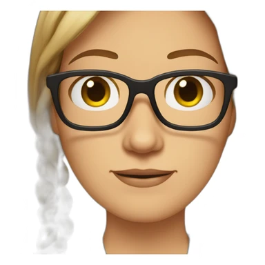Pam Beesly with glasses sticker