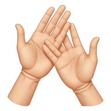 two emoji hands gesturing a strangling an invisible subject sticker