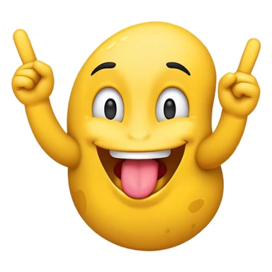 emoji sticking tongue out, winking, ‘rock hands’ gesture  sticker