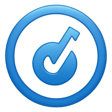 Tick inside a blue circle  sticker