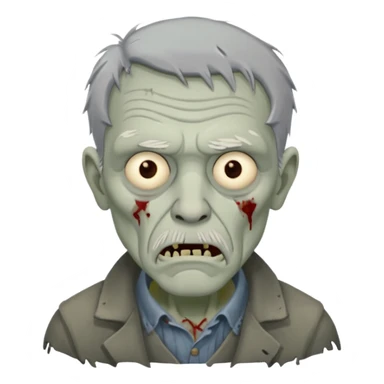 parisian zombie old man sticker