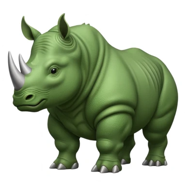Green rhino sticker